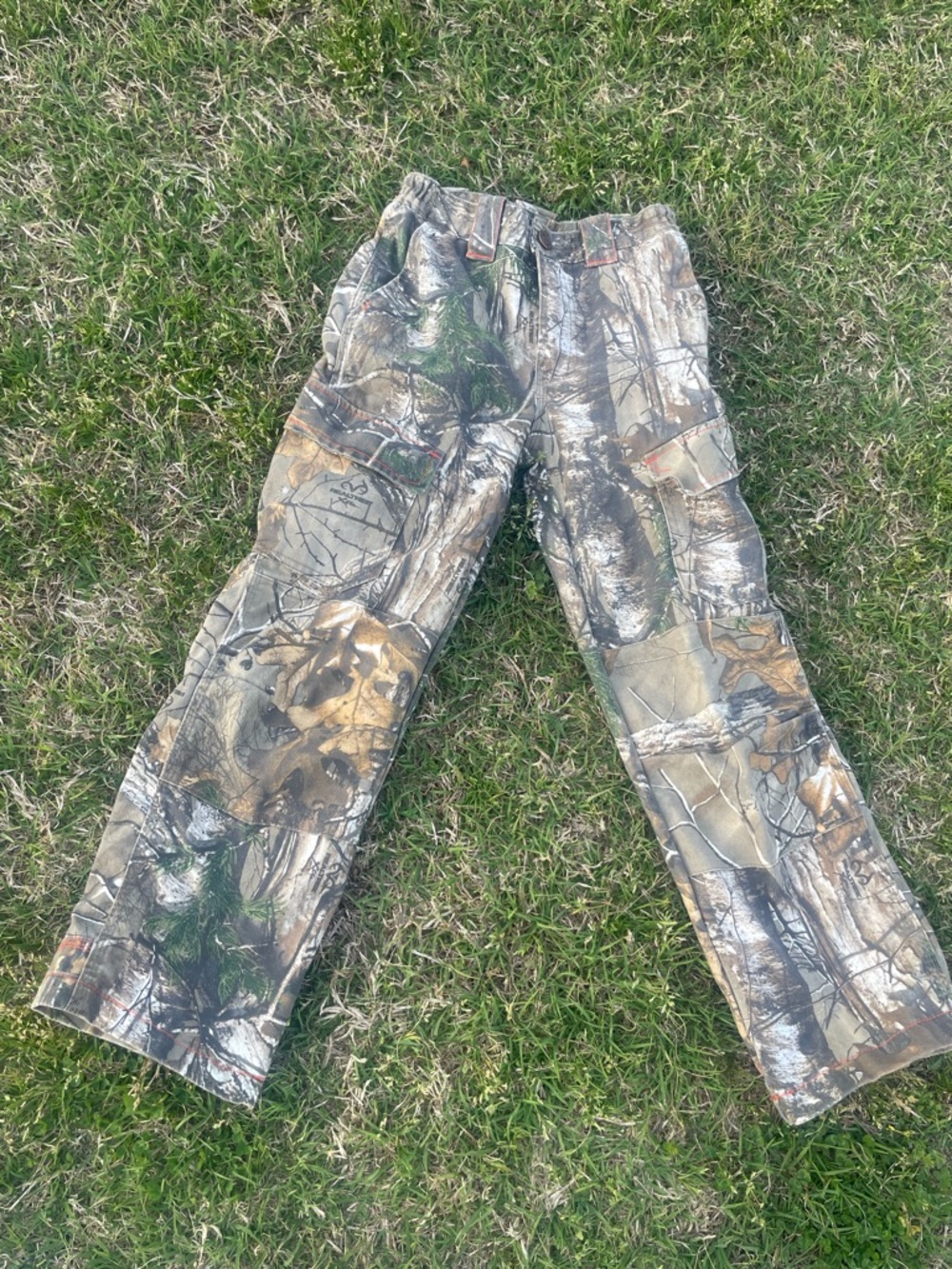 Realtree Camo Kids Cargo Pants in Green, Brown, Tan